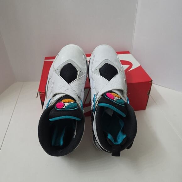JORDAN 8 Retro South Beach 2018 Size 9 Turbo White Green Teal Gray main image 9